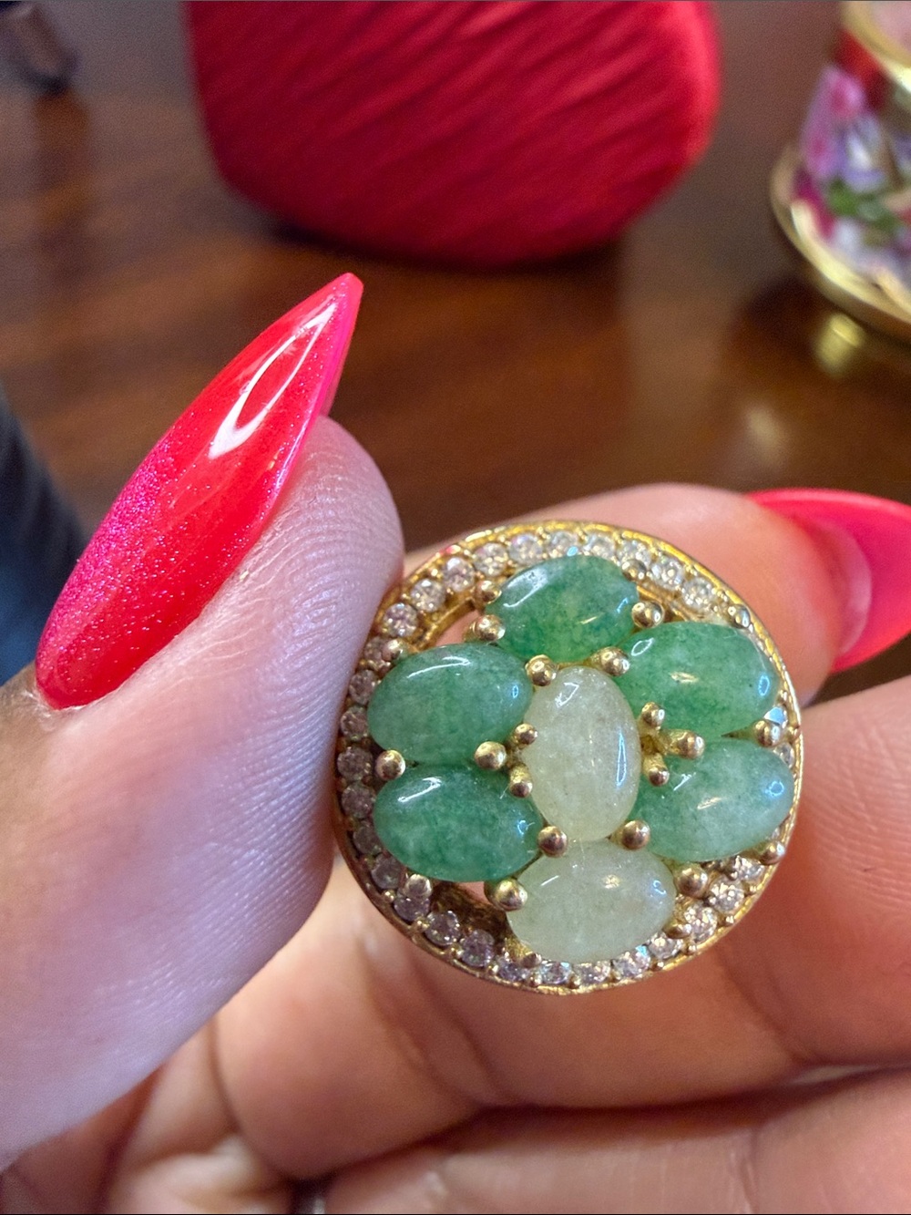 Gold Vermeil 925/18k with Emeralds- Women Jewelry